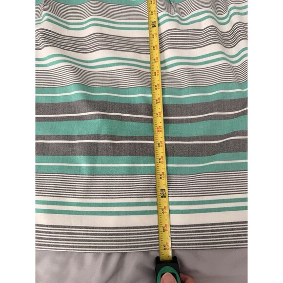 Calvin Klein 16W Sheath Dress Green Gray Stripe Belted Knee Length Lined Career - Picture 8 of 10